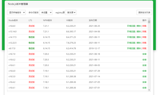 关于Node.js版本管理器使用说明兼项目部署实战教程